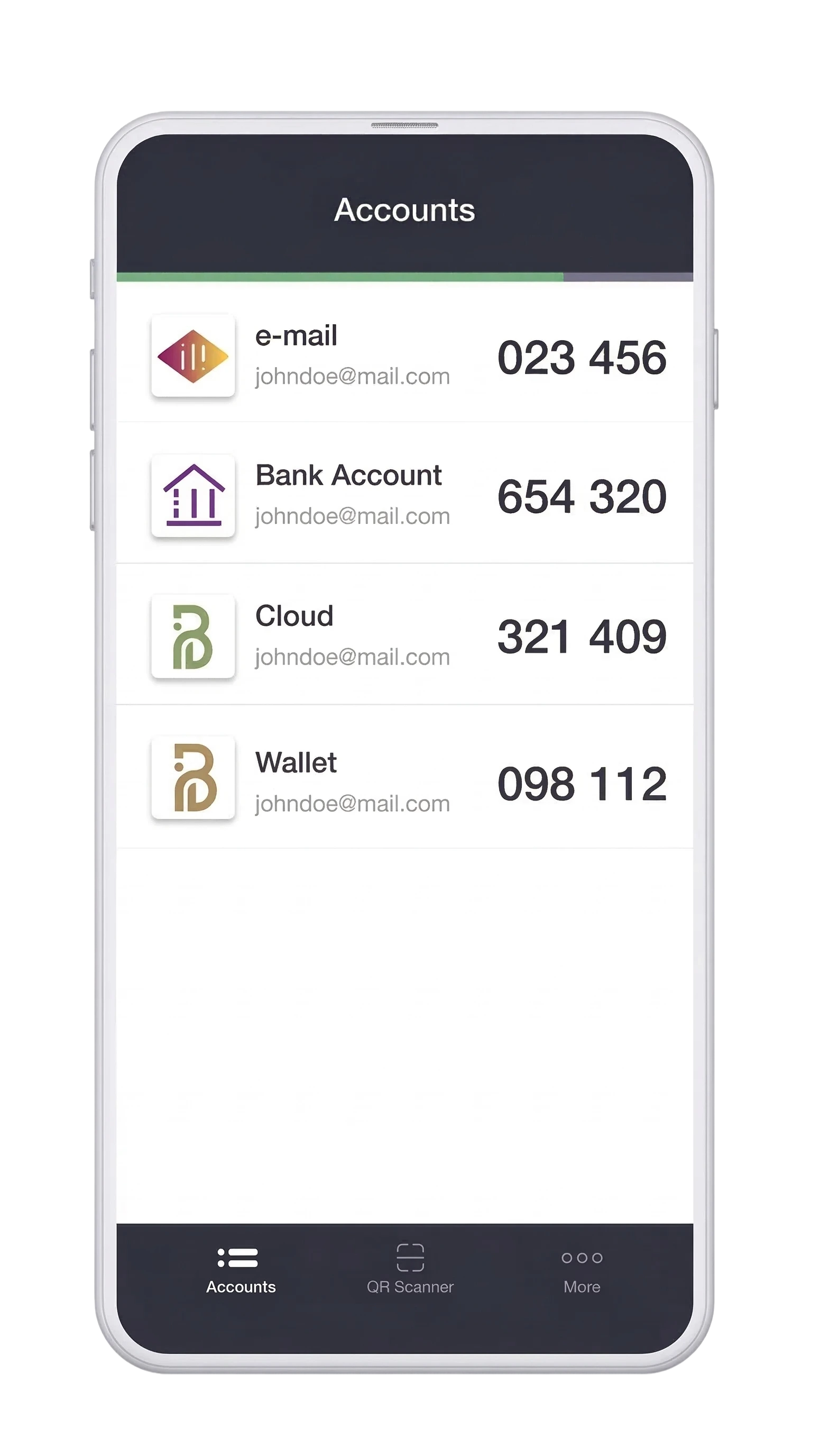 Futurae white-label mobile authenticator screens