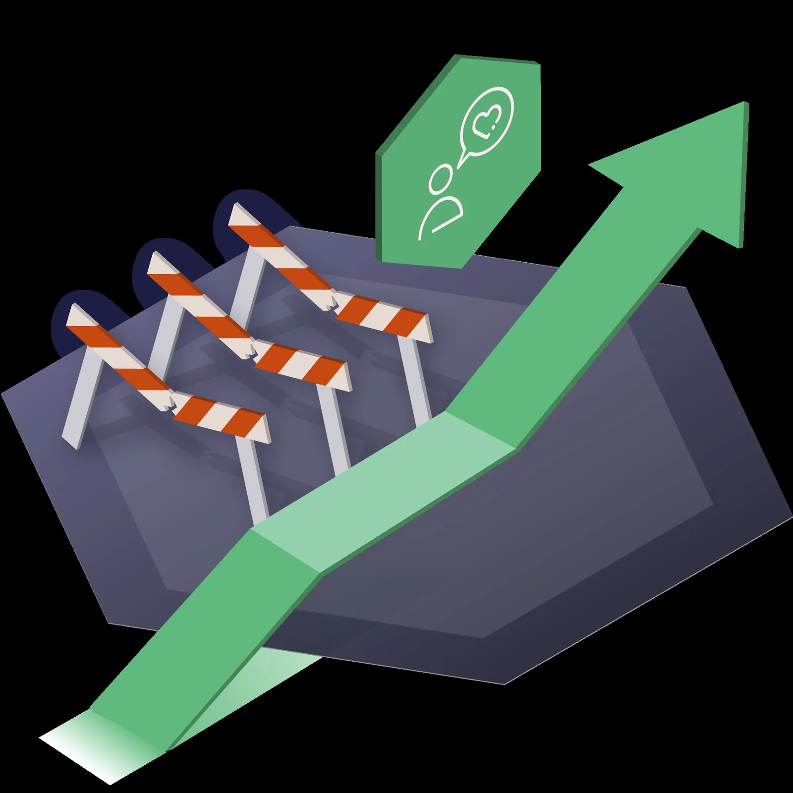 Illustration representing improved customer satisfaction.