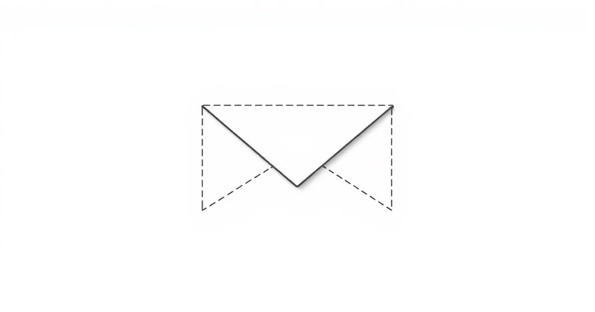 Minimal line illustration of a folded envelope.